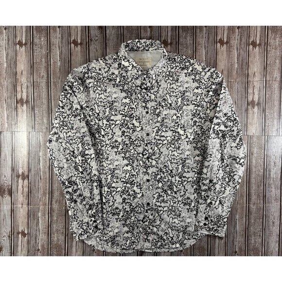 rag & bone Other - Rag & Bone Graphic print tailored workwear shirt size XL color white black NWT